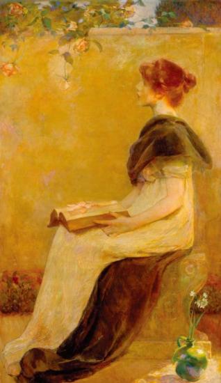 The Book And The Rose, 1896 Artwork by Edith Mitchill Prellwitz