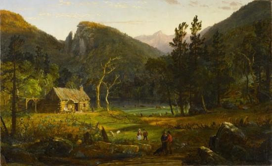 Eagle Cliff, Franconia Notch, New Hampshire Artwork by Jasper Francis Cropsey