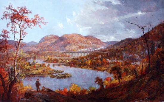 Starrucca Viaduct, 1896 Artwork by Jasper Francis Cropsey