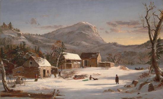 Winter Scene - Ramapo Valley, 1853 Artwork by Jasper Francis Cropsey