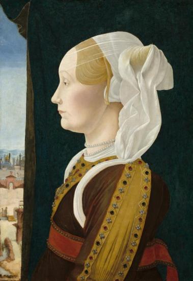 Portrait Of Ginevra Bentivoglio, C. 1474/1477 Artwork by Ercole De' Roberti