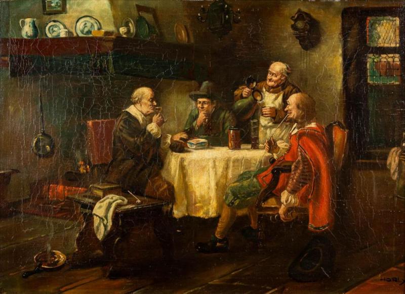 Ye Olde Tavern Artwork by Fritz Wagner