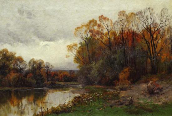 Lake In Autumn, 1885 Artwork by Charles Harry Eaton