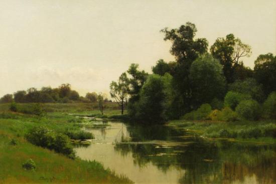 River Landscape Artwork by Charles Harry Eaton