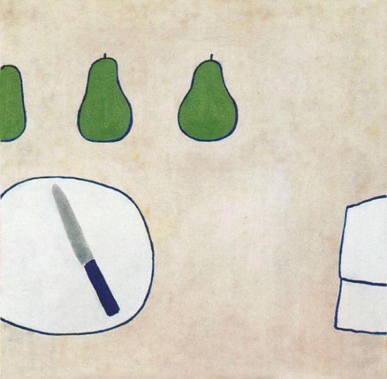 Pears And Knife I, 1973 Artwork by William Scott