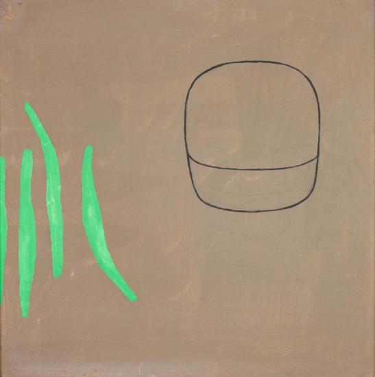 Still Life On Brown With Beans, 1978 Artwork by William Scott