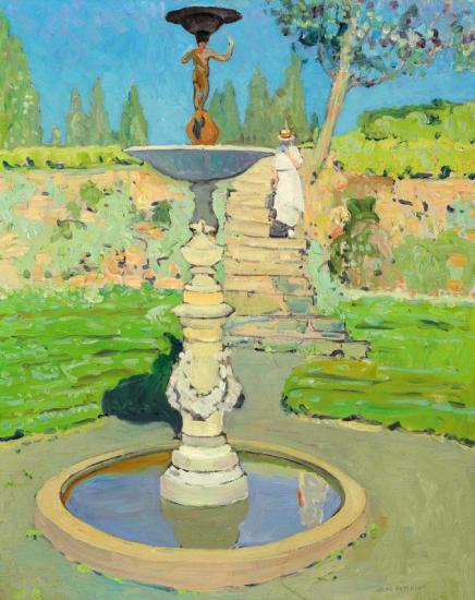 Vedder Fountain, Sunlight Artwork by Jane Peterson