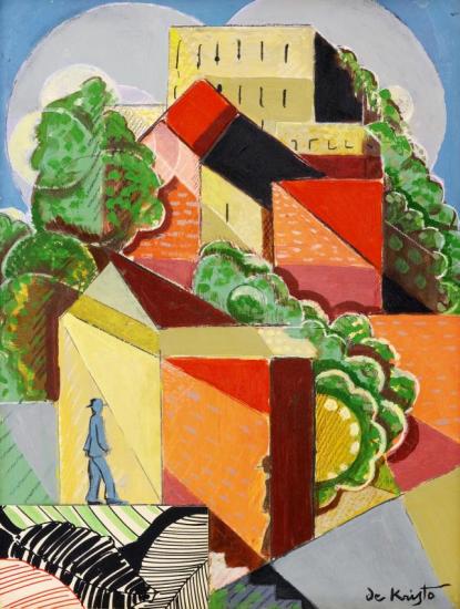 Le Village, 1956 Artwork by Bela De Kristo