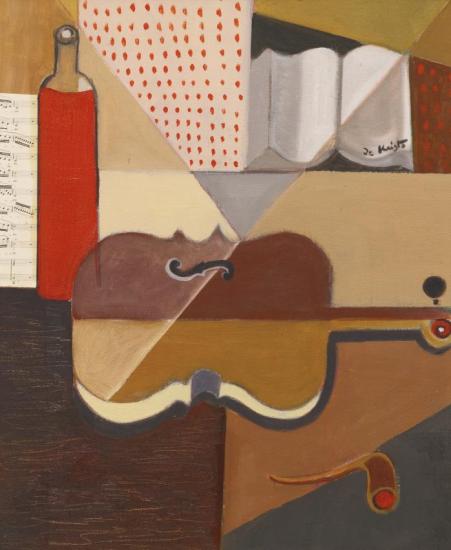 Nature Morte Au Violon, 1949 Artwork by Bela De Kristo