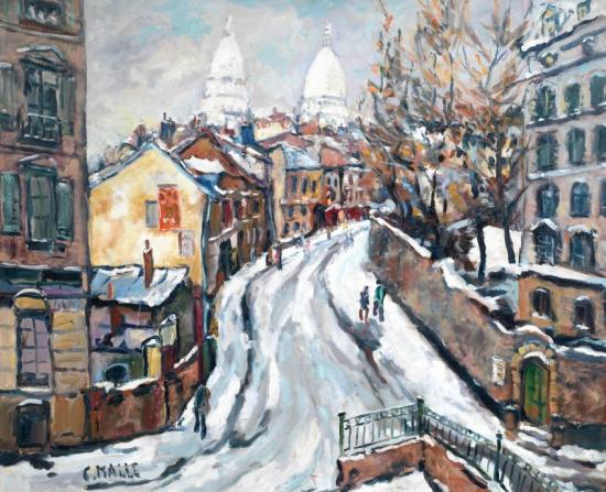 Paris Montmartre, Rue De L'abreuvoir Artwork by Charles Malle