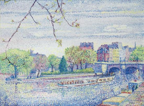 Le Pont Neuf Vu Depuis Le Port Des Saint-peres À Paris Artwork by Yvonne Canu
