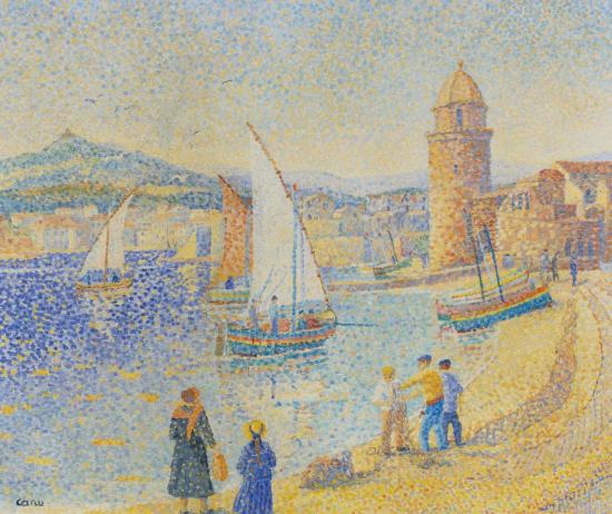Les Bateaux A Collioure Artwork by Yvonne Canu