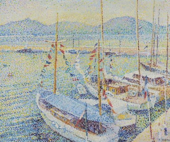 Port à St Tropez Artwork by Yvonne Canu