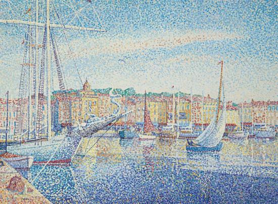 Trois Mats à St. Tropez Artwork by Yvonne Canu