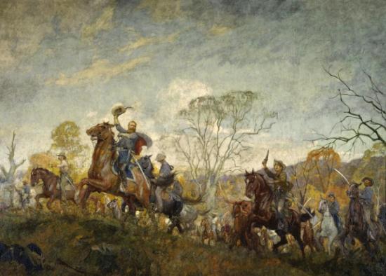 Autumn Mural Artwork by Charles Hoffbauer