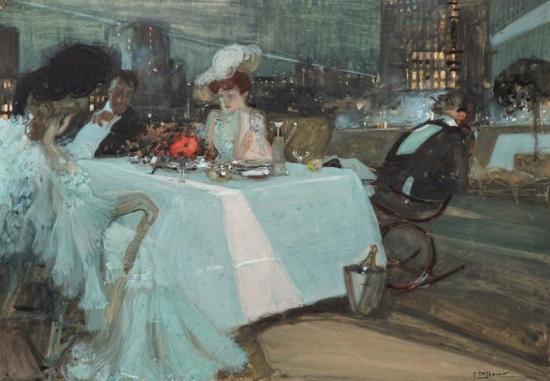 Dîner Sur Le Toit Artwork by Charles Hoffbauer