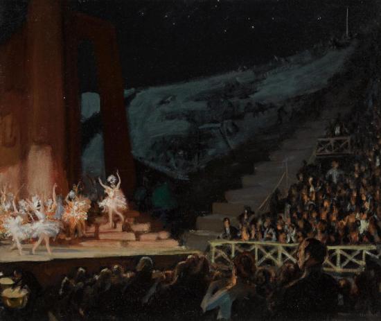 Theatre Scene Artwork by Charles Hoffbauer