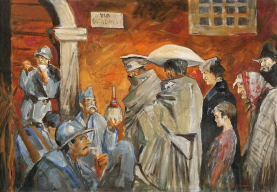 Via Garibaldi Artwork by Charles Hoffbauer