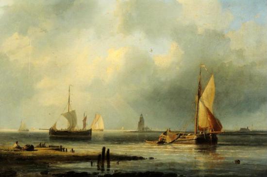 Sailboats In Harbor Artwork by Abraham Hulk