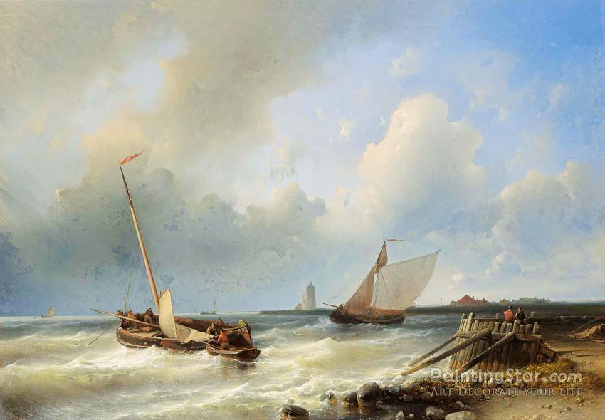 Shipping Off The Dutch Coast Artwork by Abraham Hulk