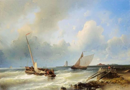 Shipping Off The Dutch Coast Artwork by Abraham Hulk