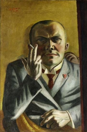 Self-portrait With A Cigarette, 1923 Artwork by Max Beckmann