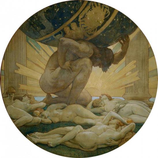 Atlas And The Hesperides, 1922-25 Artwork by John Singer Sargent