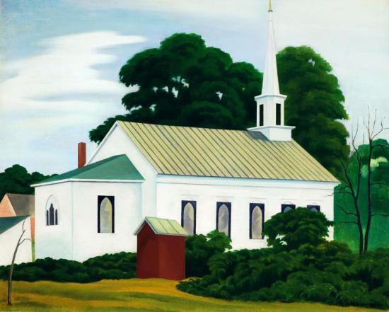 Methodist Church, Woodstock, New York, 1933 Artwork by George Copeland Ault