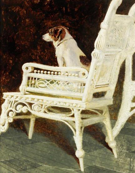 Yolk And The Wicker Chair, 1987 Artwork by Jamie Wyeth