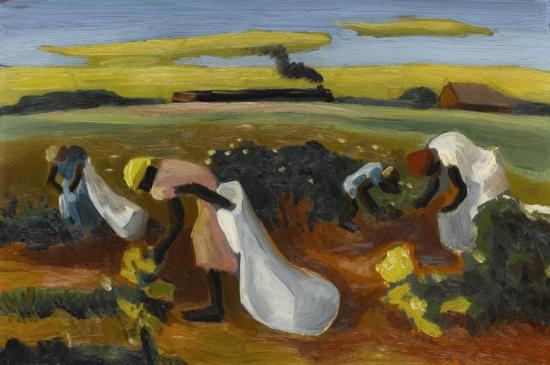 Sketch Of Georgia Cotton Pickers, 1935 Artwork by Thomas Hart Benton