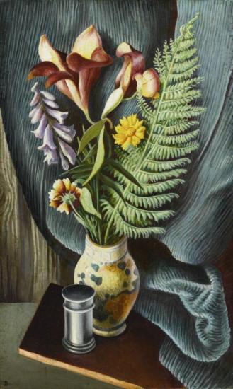 Still Life With Lilies And Ferns, 1940 Artwork by Thomas Hart Benton