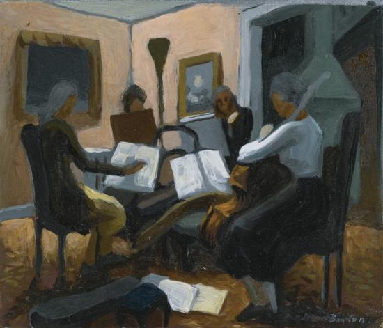 The Quartet Artwork by Thomas Hart Benton