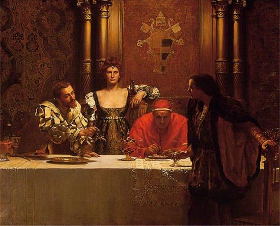 A Glass Of Wine With Caesar Borgia, 1893 Artwork by John Maler Collier