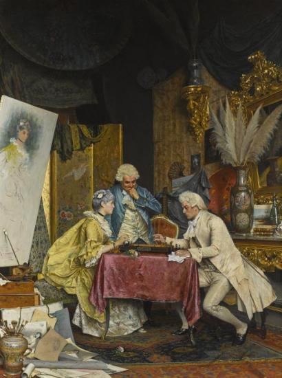 Sala Artistica, 1884 Artwork by Arturo Ricci