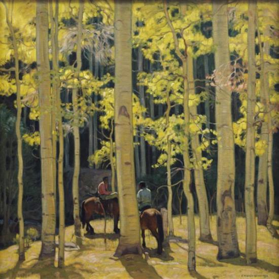 Among The Aspens, 1939 Artwork by E. Martin Hennings