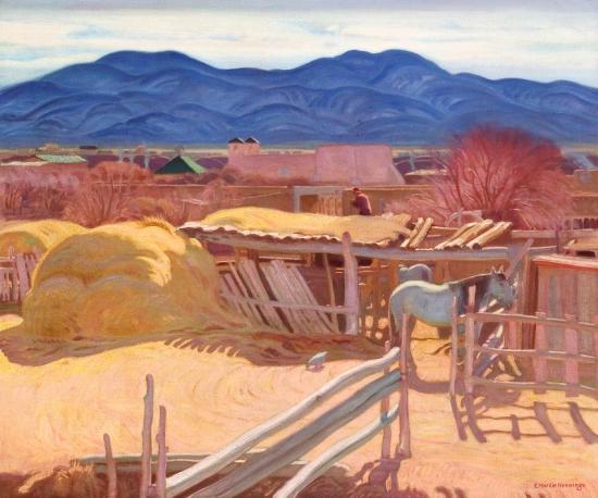 Ranchos Corral Artwork by E. Martin Hennings