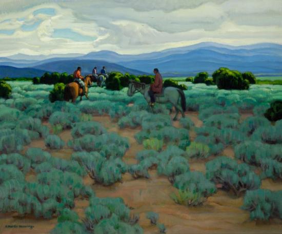 Riders In The Sage Artwork by E. Martin Hennings
