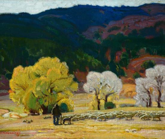 Taos Canyon Artwork by E. Martin Hennings