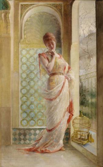 The Bird Flew Away Artwork by Edouard Frederic Wilhelm Richter