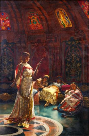 The Four Rivals, 1879 Artwork by Edouard Frederic Wilhelm Richter