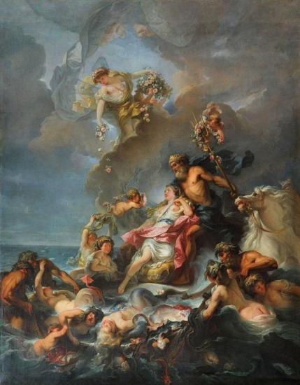 Triumph Of Amphitrite Or Fishing, 1768 Artwork by Gabriel François Doyen
