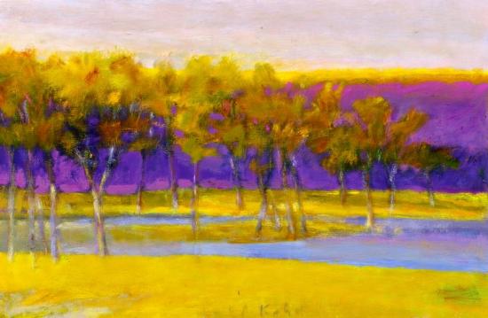 Along A Waterway, 1994 Artwork by Wolf Kahn