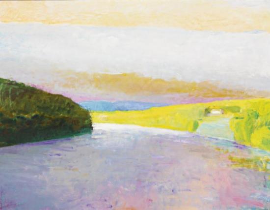 Blue Cloud Over The Connecticut River, 1995 Artwork by Wolf Kahn