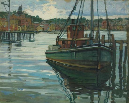 Fishing Boat At A Mooring Artwork by Jane Peterson
