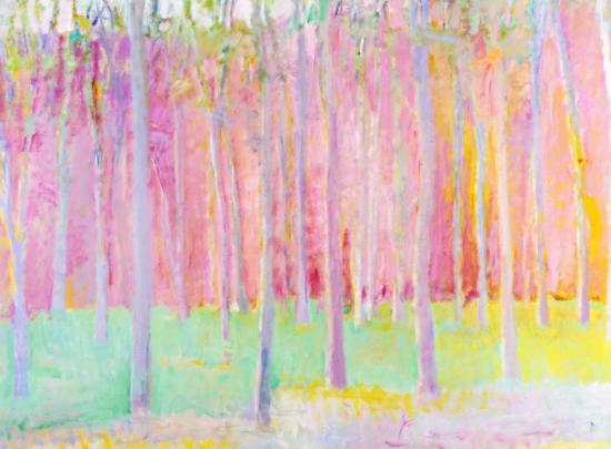 Harmony In Green, Gray And Pink, 1988 Artwork by Wolf Kahn
