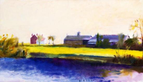 Sheep Farm On The Great Meadows, 1987 Artwork by Wolf Kahn