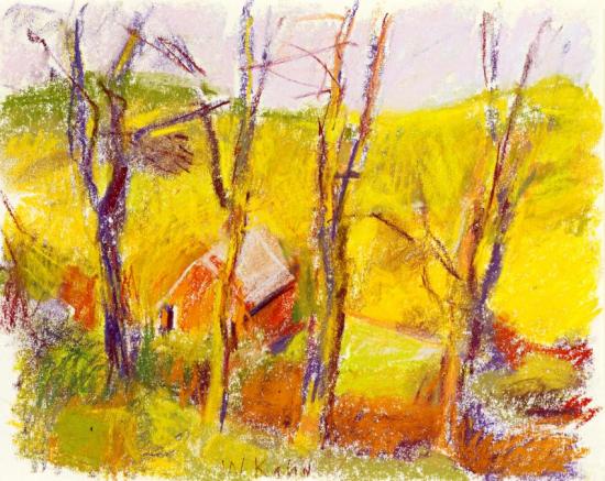 Study For Studio From Above Artwork by Wolf Kahn