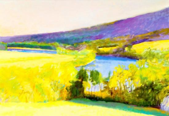 The Connecticut River Near Windsor, Vermont Artwork by Wolf Kahn