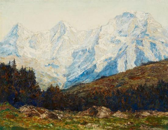 Mountain Landscape I Artwork by Otto Pippel