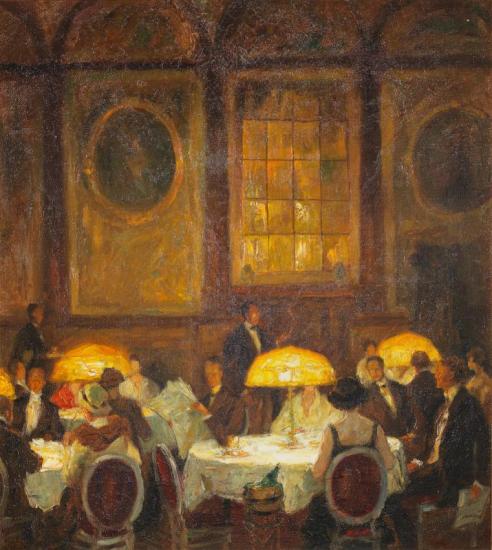 Munchen Tee Stube Artwork by Otto Pippel